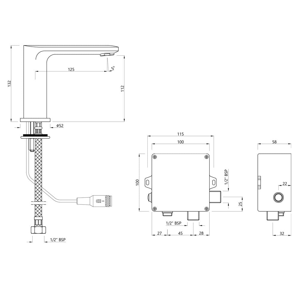 Jaquar Sensor Faucet Opal Prime series SNR-BCH-15019PM Black Chrome - image 2