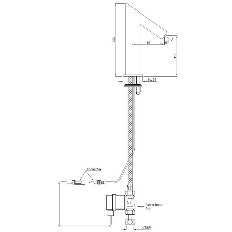 Jaquar Sensor Faucet for Wash Basin Range of Sensor Faucets by Jaquar series SNR-ACR-51001SQ Antique Copper - image 2