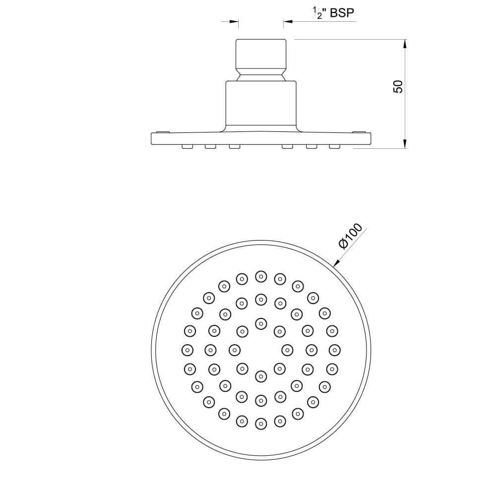 Jaquar Overhead Shower 100mm dia Round Shape Rain Showers series OHS-CHR-1661 Chrome - image 2