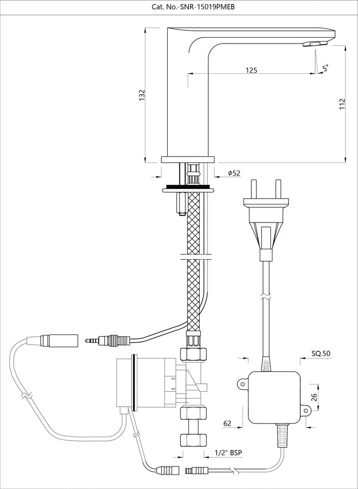Jaquar Sensor Faucet Opal Prime series SNR-CHR-15019PMEB Chrome - image 2
