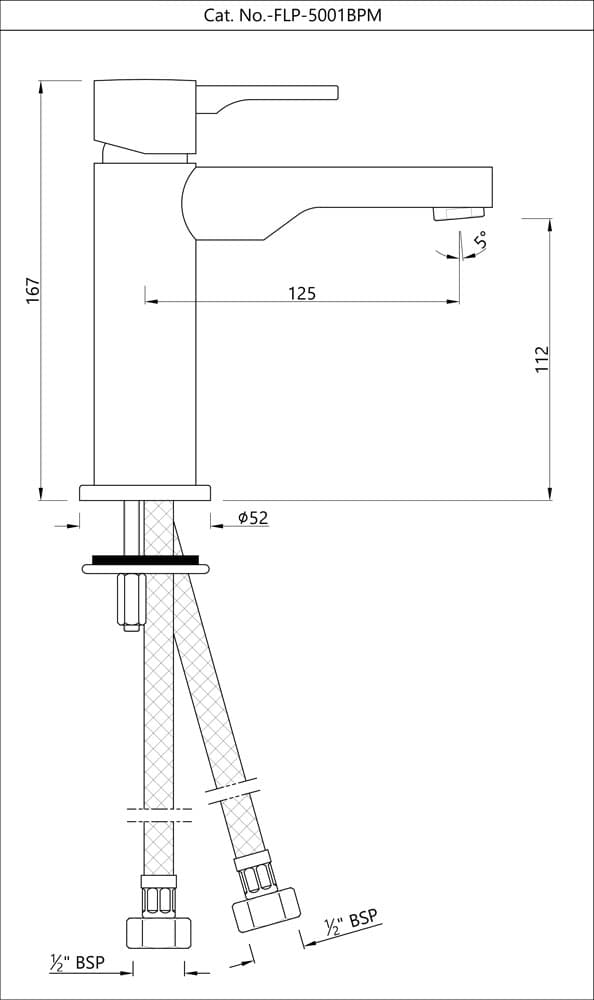 Jaquar Single Lever Basin Mixer Florentine Prime series FLP-BLM-5001BPM Black Matt - image 2