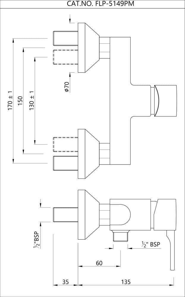 Jaquar Single Lever Exposed Shower Mixer Florentine Prime series FLP-BLM-5149PM Black Matt - image 2