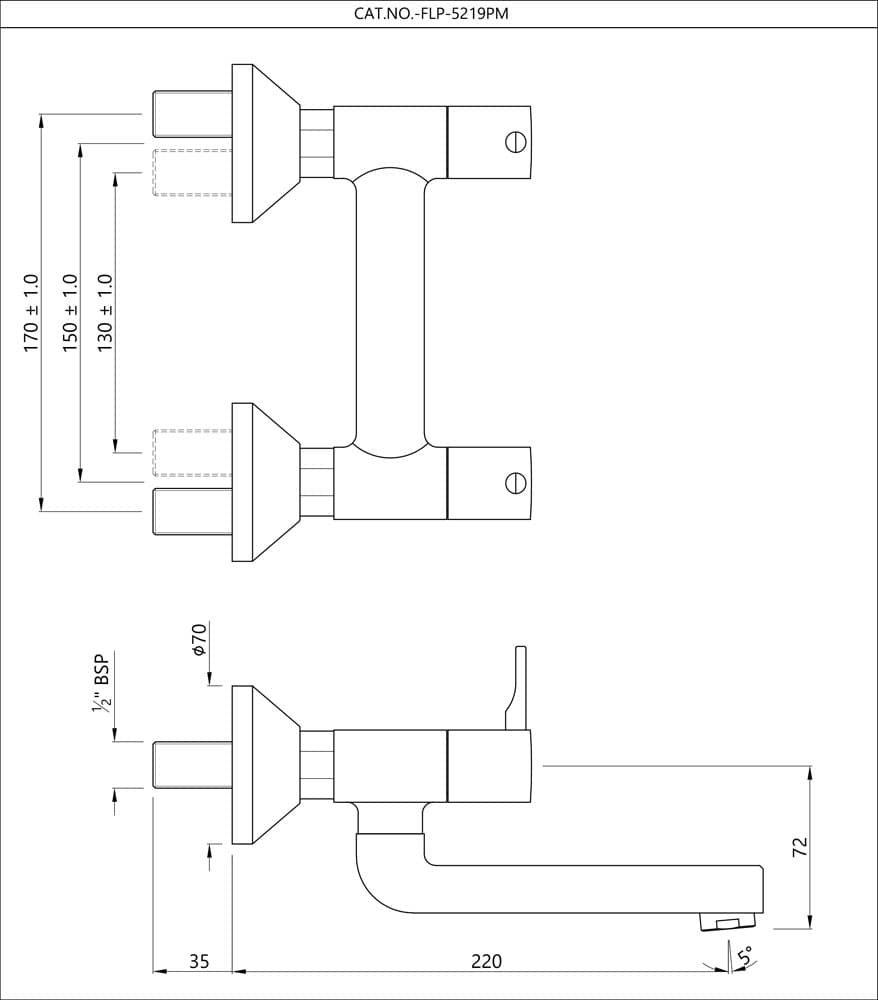 Jaquar Wall Mixer Non-Telephonic Shower Arrangement Florentine Prime series FLP-BLM-5219PM Black Matt - image 2