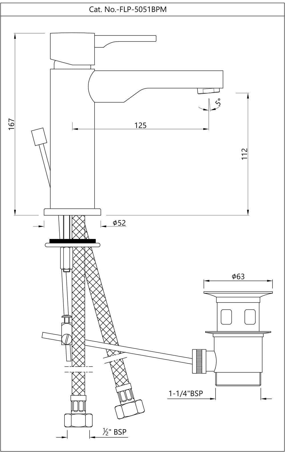Jaquar Single Lever Basin Mixer Florentine Prime series FLP-CHR-5051BPM Chrome - image 2