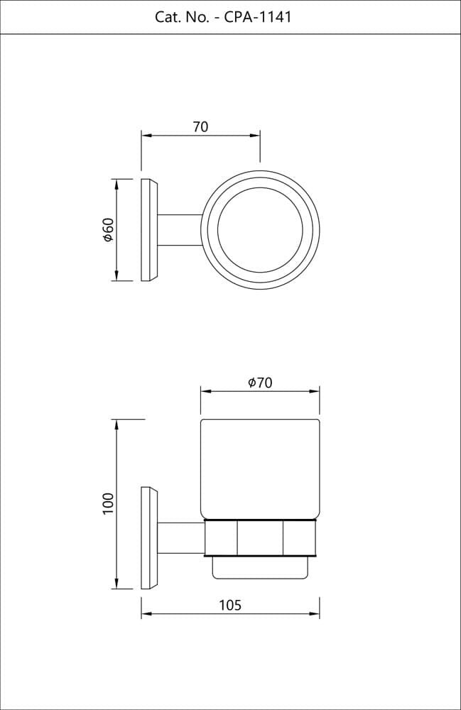 Jaquar Tumbler Holder Continental Prime Accessories series CPA-CHR-1141 Chrome - image 2