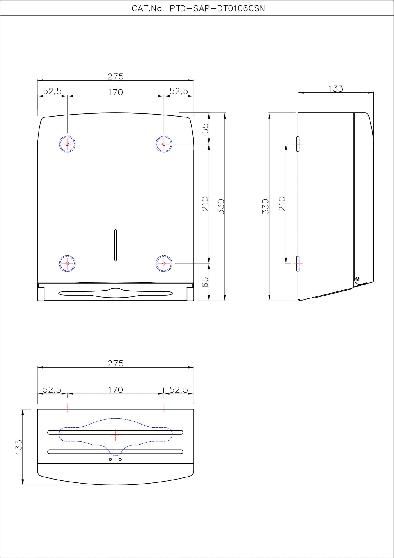 Jaquar Paper Towel Dispenser - Towels Paper Towel Dispensers series PTD-SAP-DT0106CSN Standard - image 2