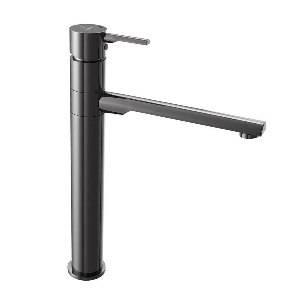Jaquar table mounted regular kitchen sink mixer Florentine Prime with swinging spout in black chrome finish FLP-BCH-5009BPM Standard