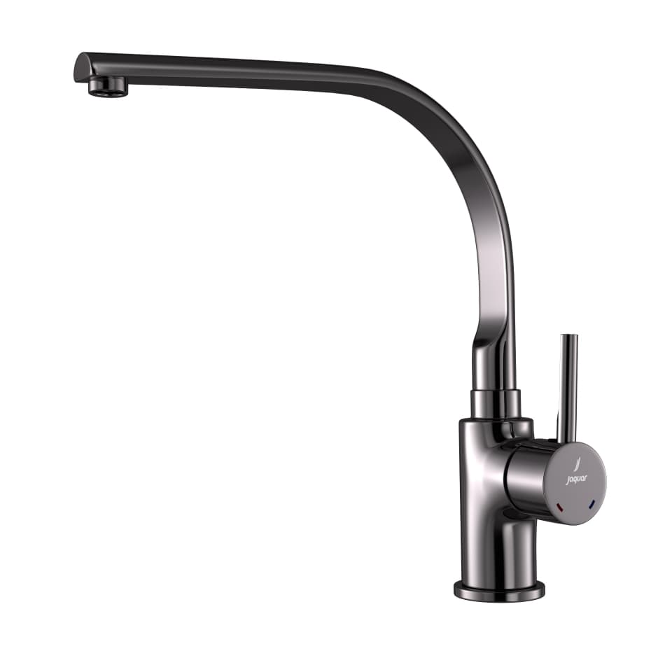 Jaquar table mounted regular kitchen sink mixer Florentine Prime with swinging spout in black chrome finish FLP-BCH-5179BPM Standard