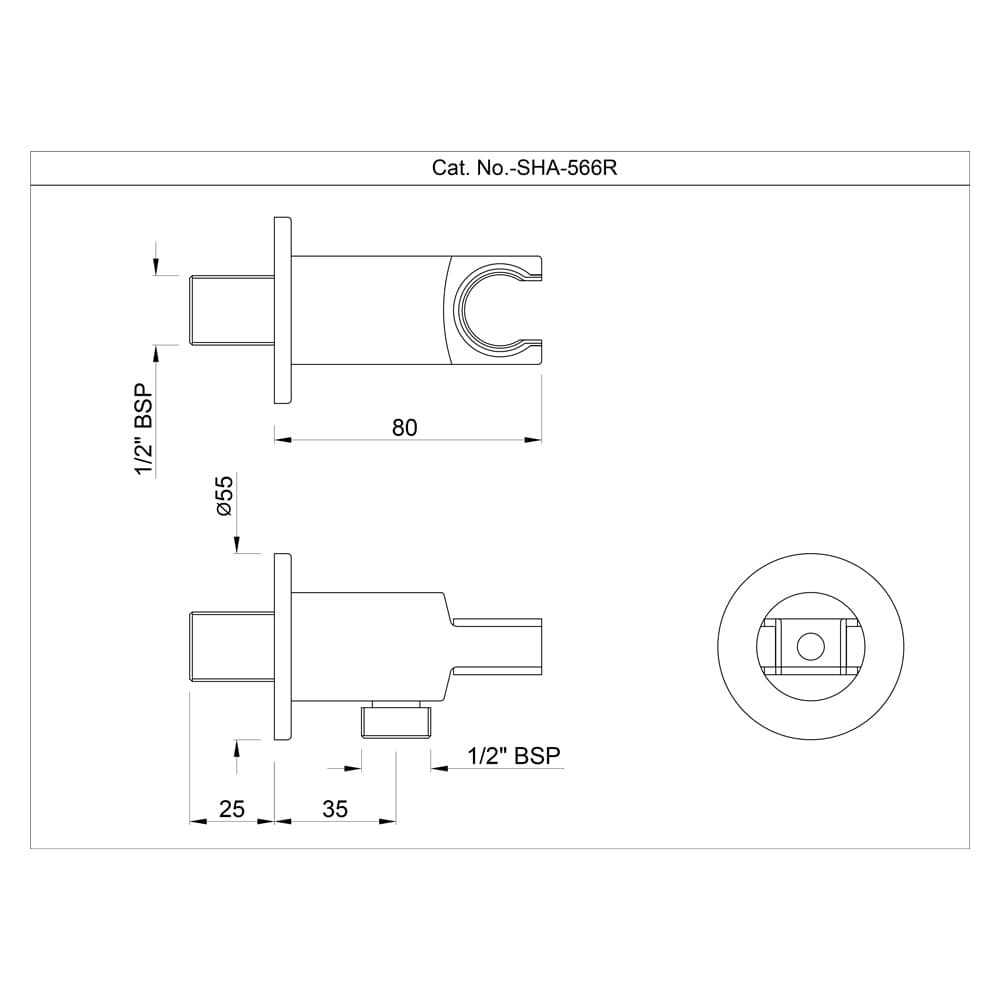 Jaquar Wall Outlet with Shower Hook Shower Accessories series SHA-BGP-566RPD Standard - image 2