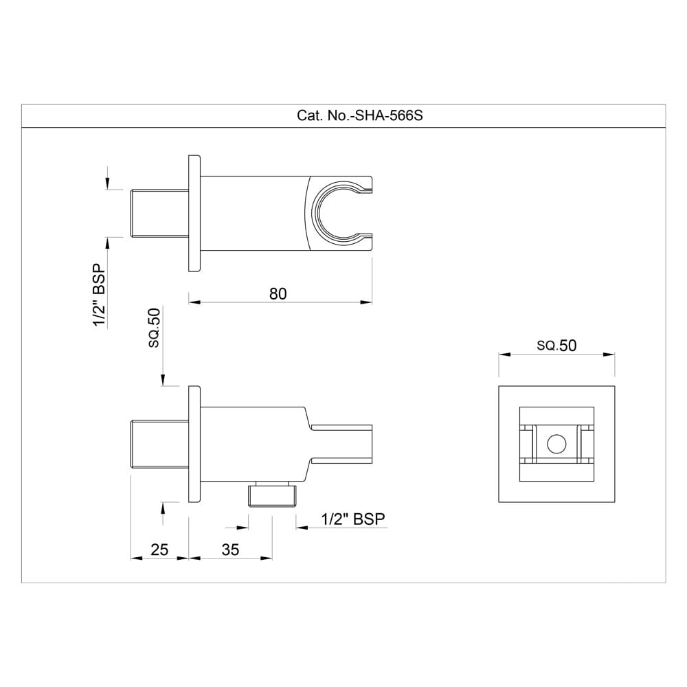 Jaquar Wall Outlet with Shower Hook Shower Accessories series SHA-GMP-566SPD Gold Matt PVD - image 2
