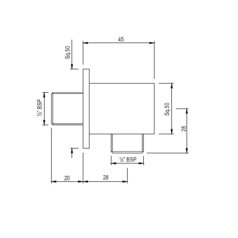 Jaquar Wall Outlet Shower Accessories series SHA-BGP-1195S Standard - image 2
