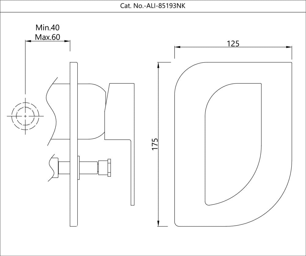 Jaquar Single Lever 3-inlet Diverter Diverters series ALI-BCH-85193NK Black Chrome - image 2