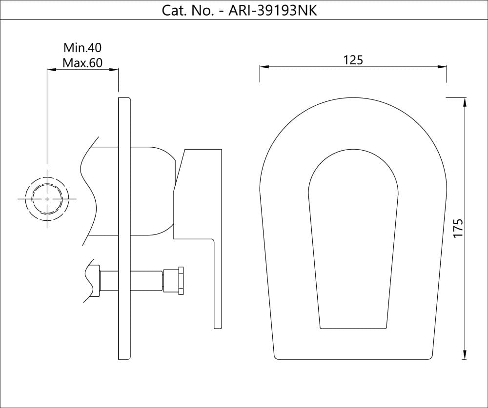 Jaquar Single Lever 3-inlet Diverter Exposed Parts Kit Aria series ARI-CHR-39193NK Chrome - image 2