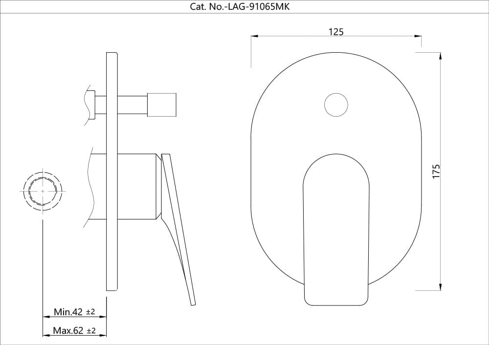 Jaquar Single Lever Concealed Divertor Laguna series LAG-BGP-91065MK Standard - image 2
