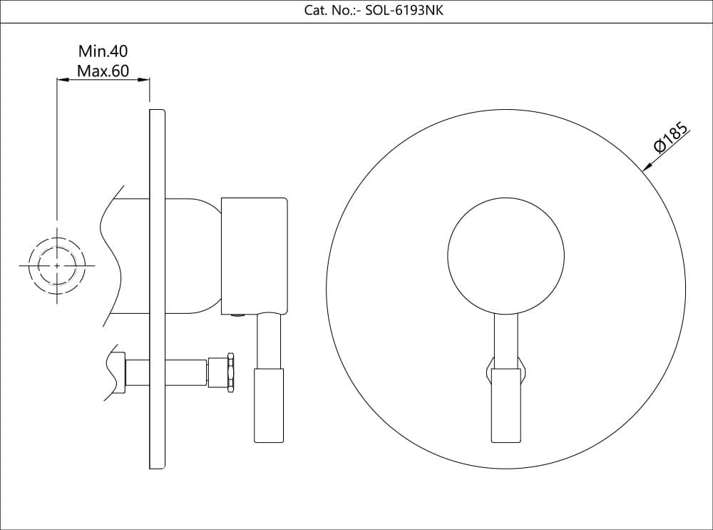 Jaquar Single Lever 3-inlet Divertor Solo series SOL-CHR-6193NK Chrome - image 2