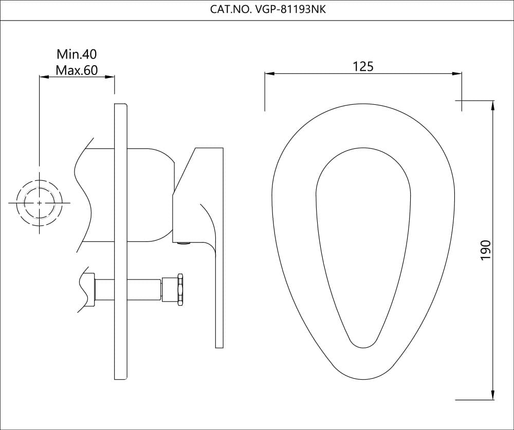 Jaquar 3-Inlet Single Lever Concealed Diverter Vignette Prime series VGP-ABR-81193NK Antique Bronze - image 3