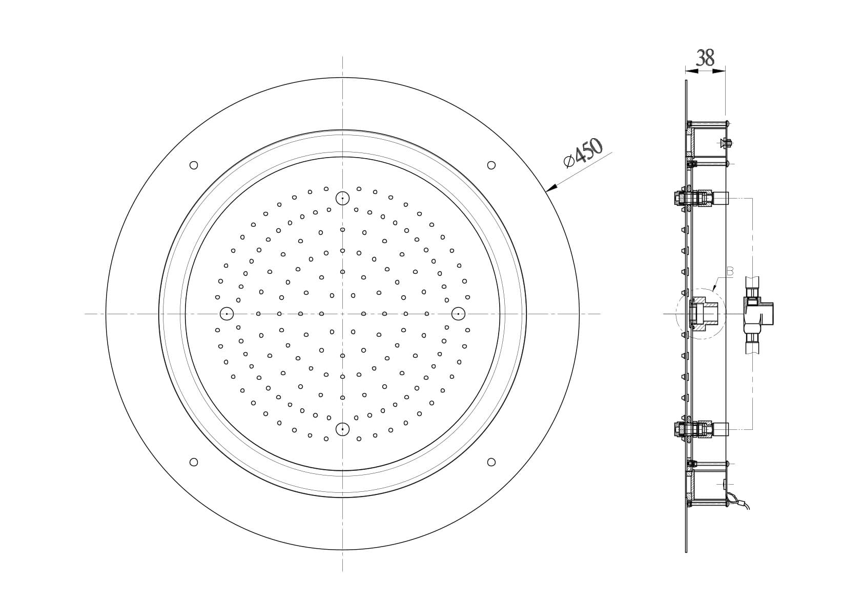 Jaquar Duoflo Shower Round Shape Duoflo Shower series OHS-BGP-1675 Standard - image 2