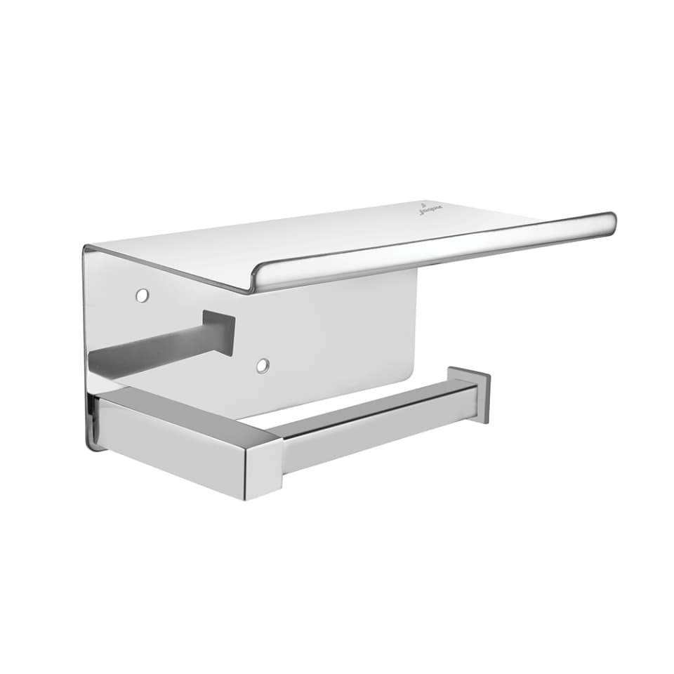 Jaquar Toilet Paper Holder with Shelf Kubix Prime Bathroom Accessories series AKP-CHR-35757P Chrome - image 1