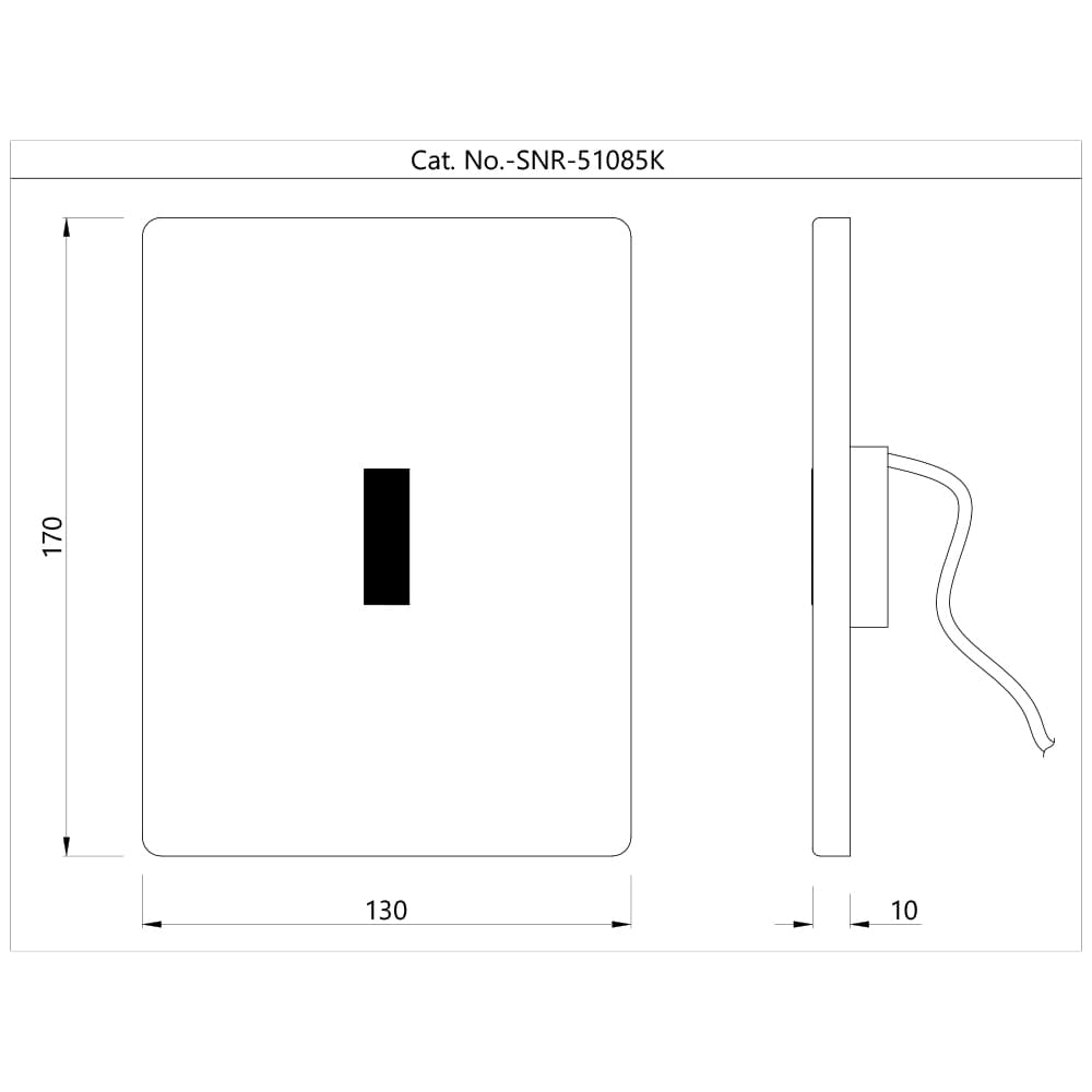 Jaquar Exposed Part Kit of Urinal Sensor Range of Sensor Faucets by Jaquar series SNR-GBP-51085K Gold Bright PVD - image 2