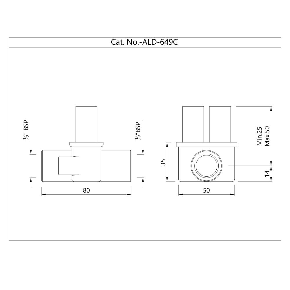 Jaquar Concealed Body of Thermostatic Valve Allied series ALD-CHR-649C Chrome - image 2