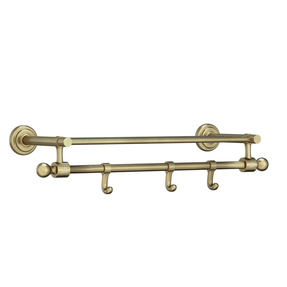 Jaquar Towel Rack 600mm long with Lower Hangers Queen's series AQN-ABR-7781 Antique Bronze - image 1