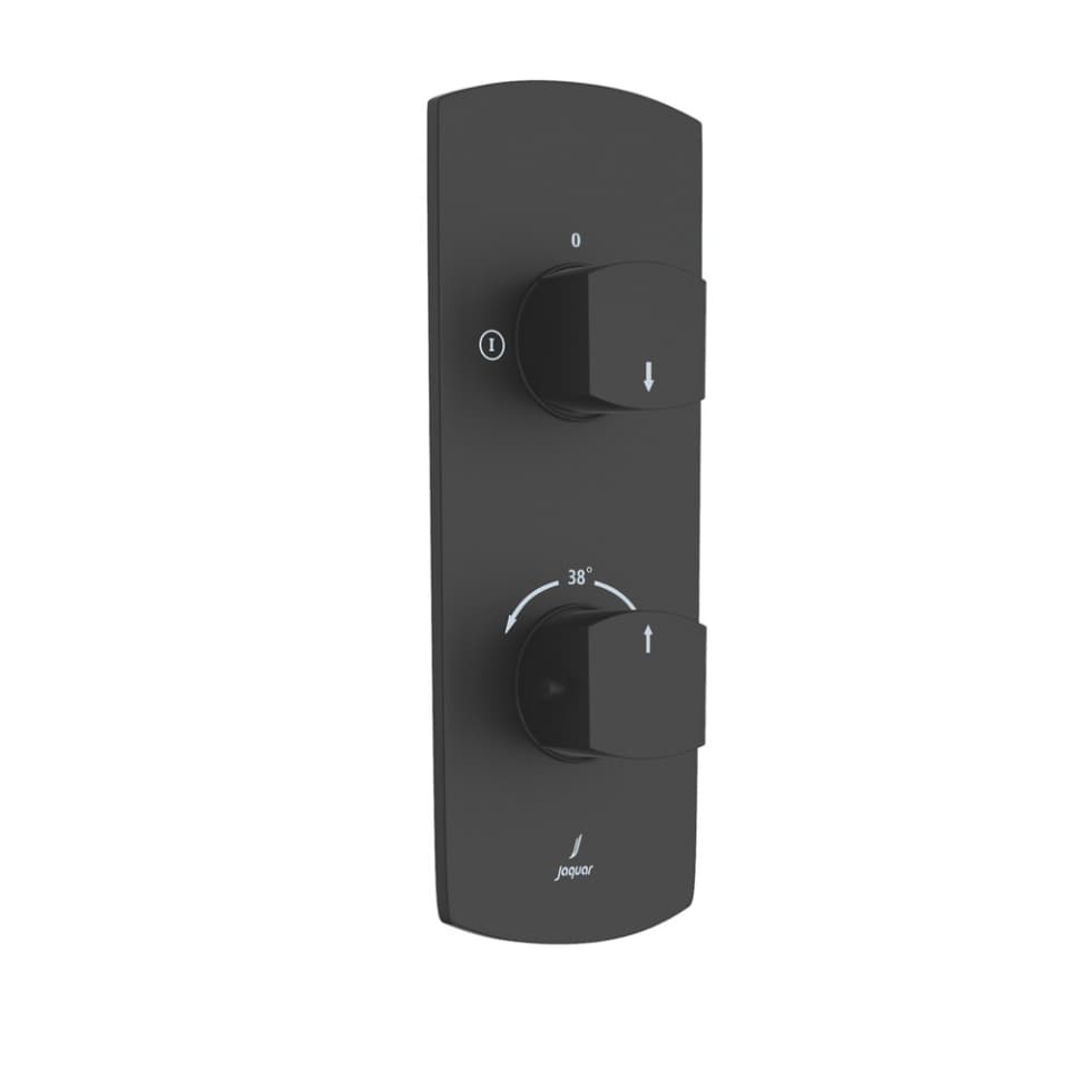 Jaquar 2 way thermostatic diverter Kubix Prime normal flow KUP-BLM-35681NKPM Black Matt
