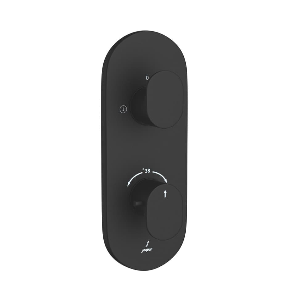 Jaquar 2 way thermostatic diverter Opal Prime normal flow OPP-BLM-15681NKPM Black Matt