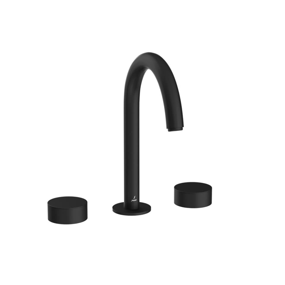 Jaquar 3-Hole Basin Mixer with Pipe Spout Laguna Faucets series LAG-BLM-91189PSR Black Matt