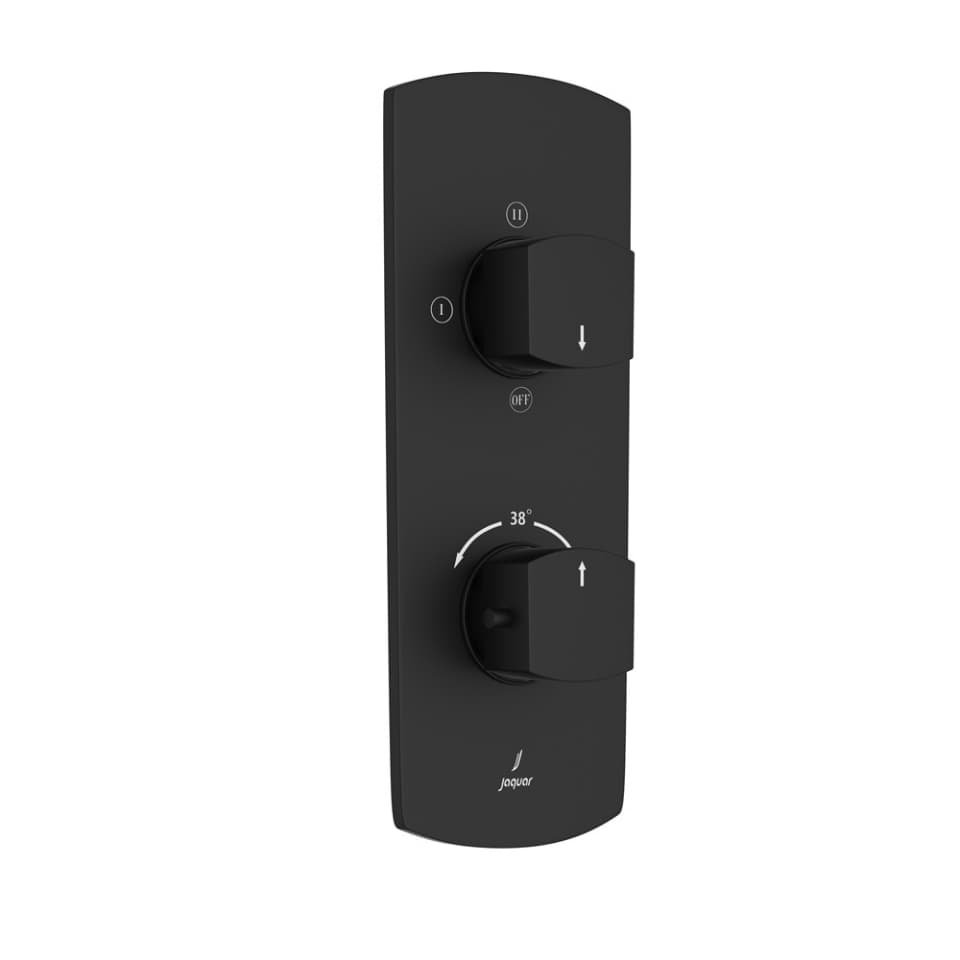 Jaquar 3 way thermostatic diverter Kubix Prime normal flow KUP-BLM-35683NKPM Black Matt