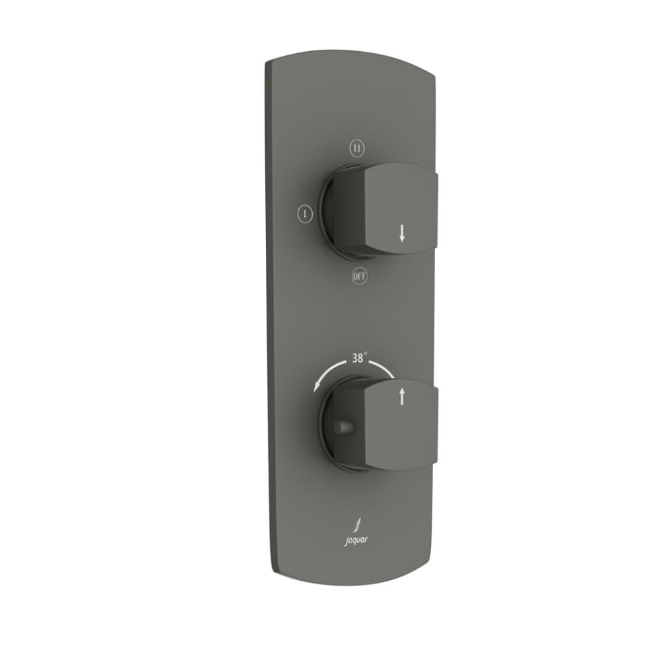 Jaquar 3 way thermostatic diverter Kubix Prime normal flow KUP-GRF-35683NKPM Graphite