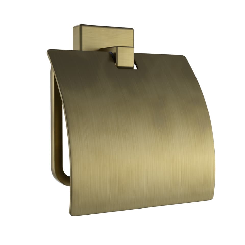 Jaquar Toilet Roll Holder with Stainless Steel Flap Kubix Prime Bathroom Accessories series AKP-ABR-35753PS Antique Bronze - image 1