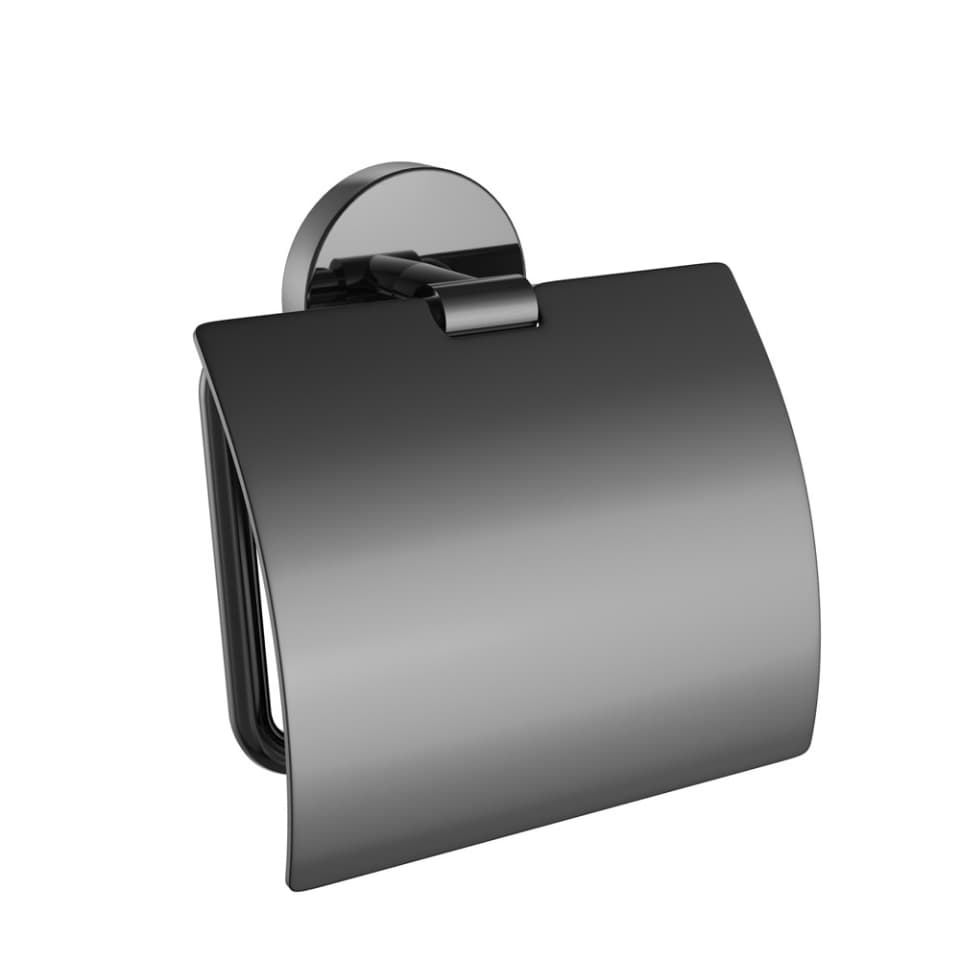 Jaquar Toilet Roll Holder with Stainless Steel Flap Continental series ACN-BCH-1153S Black Chrome - image 1
