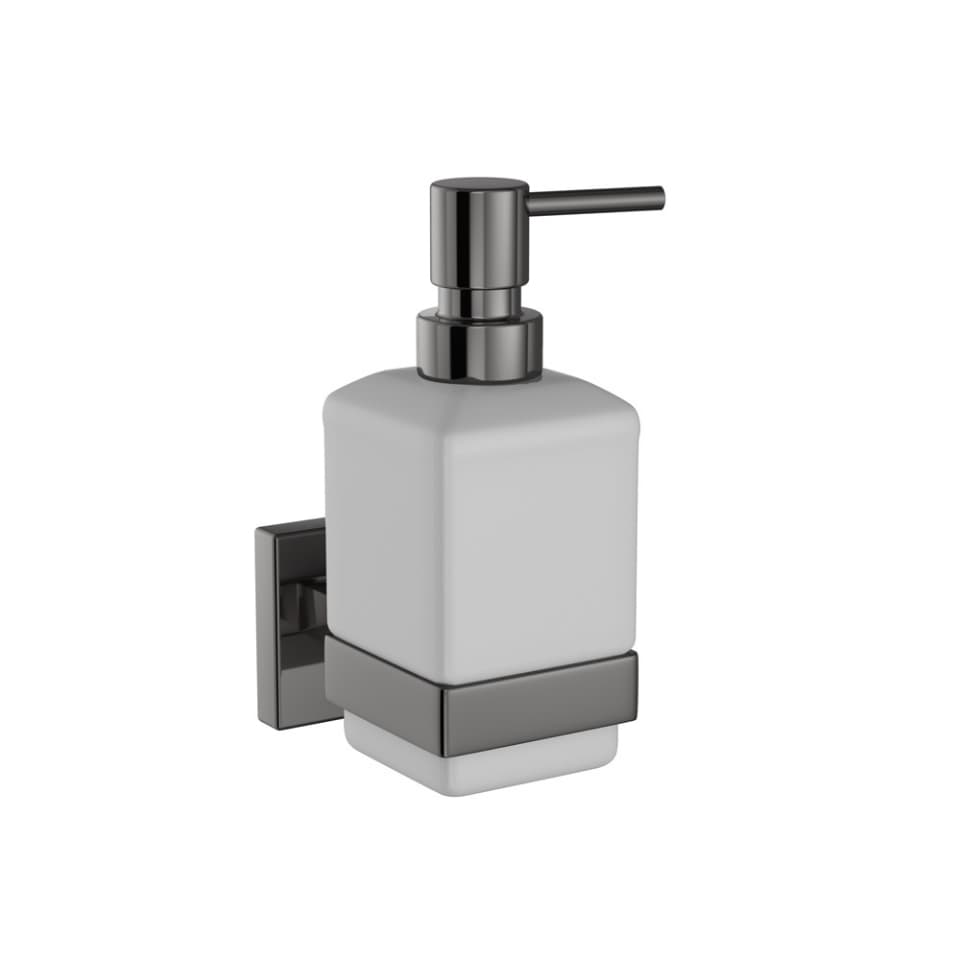 Jaquar Soap Dispenser with Glass bottle Kubix Prime Bathroom Accessories series AKP-BCH-35735P Black Chrome - image 1