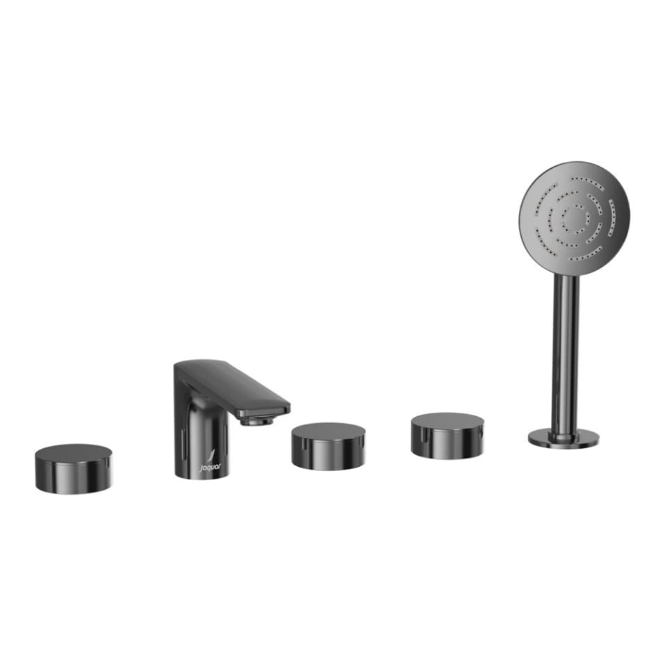 Jaquar 5-Hole Bath Tub Mixer Laguna Faucets series LAG-BCH-91287 Black Chrome