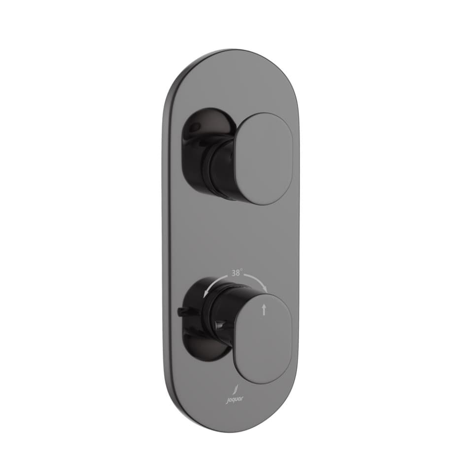 Jaquar 1 way thermostatic diverter Opal Prime normal flow OPP-BCH-15661NKPM Black Chrome
