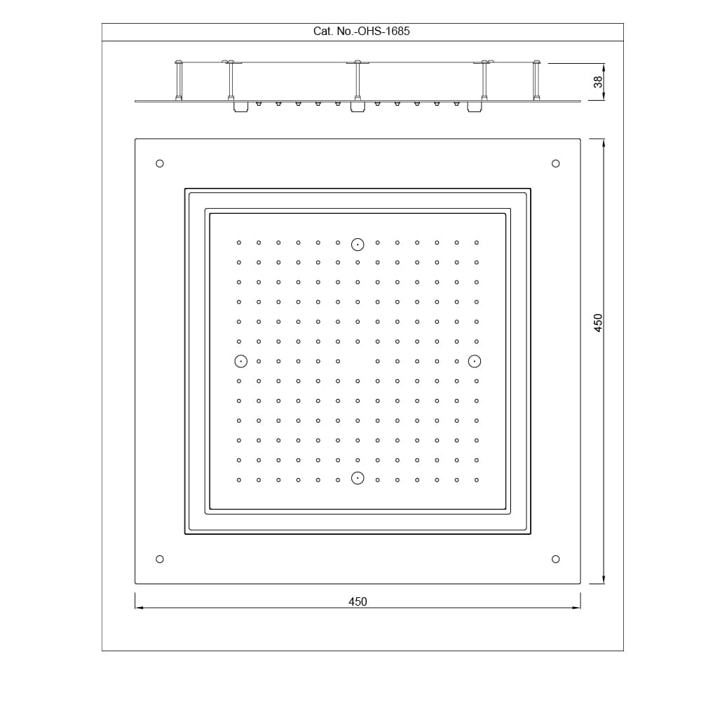 Jaquar Duoflo Shower Square Shape Duoflo Shower series OHS-BGP-1685 Standard - image 2