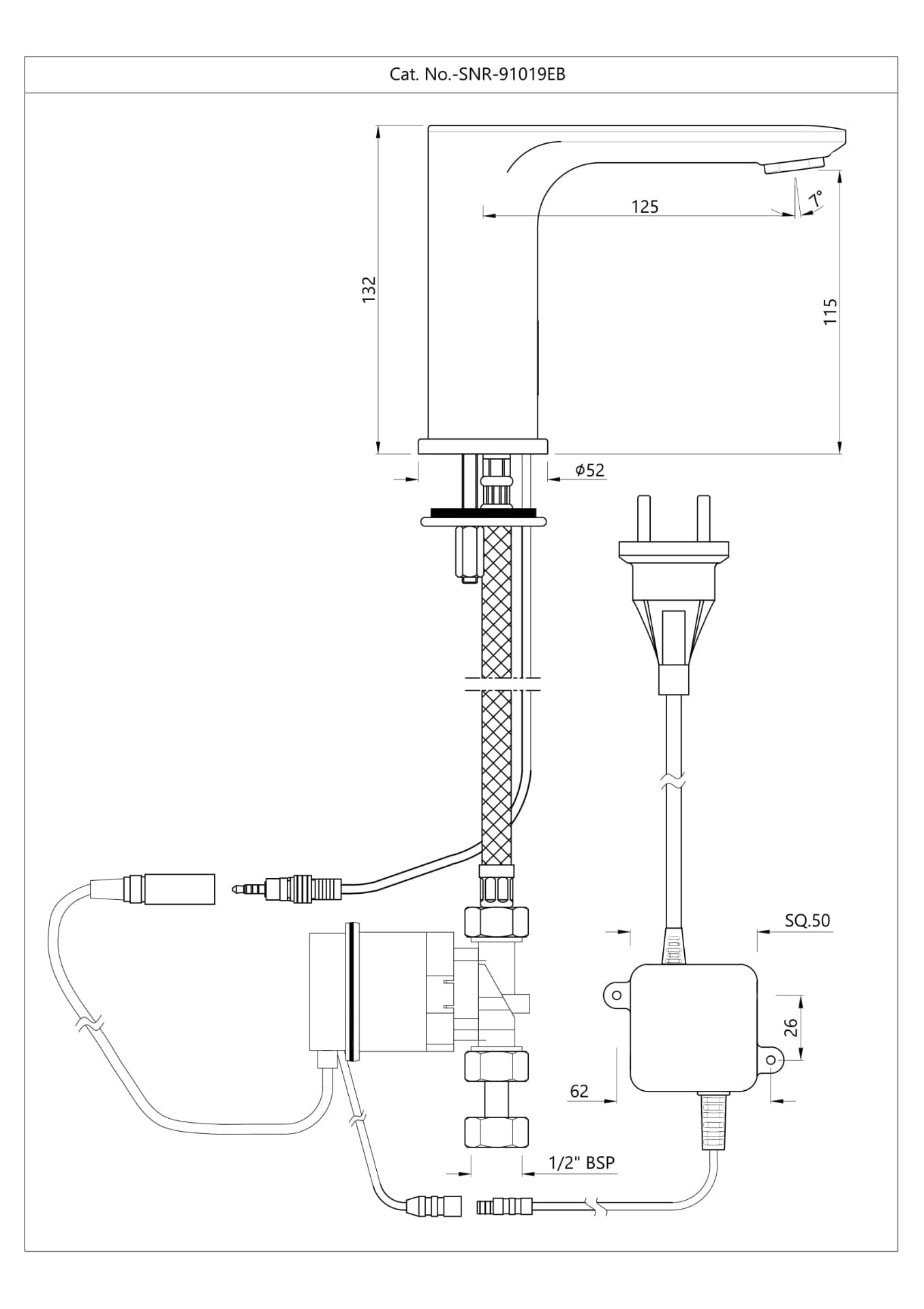 Jaquar Laguna Sensor Faucet Laguna series SNR-CHR-91019EB Chrome - image 2