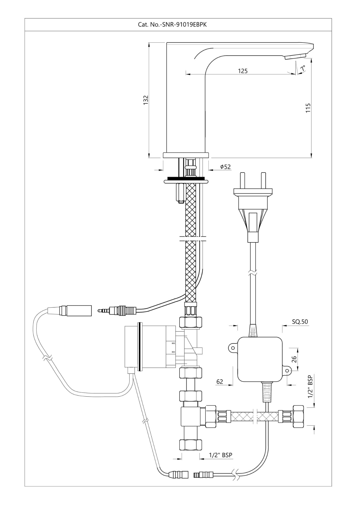 Jaquar Laguna Sensor Faucet Laguna series SNR-CHR-91019EBPK Chrome - image 2