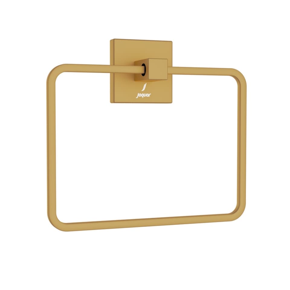 Jaquar Towel Ring Square Kubix Prime Bathroom Accessories series AKP-GMP-35721P Gold Matt PVD - image 1