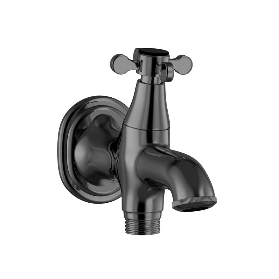 Jaquar wc area 2 way bib tap Queens Prime QQP-BCH-7041PM Black Chrome