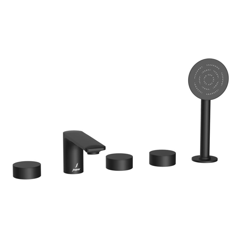 Jaquar 5-Hole Bath Tub Mixer Laguna Faucets series LAG-BLM-91287 Black Matt