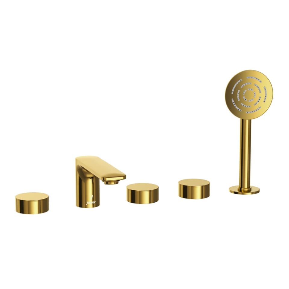Jaquar 5-Hole Bath Tub Mixer Laguna Faucets series LAG-GBP-91287 Gold Bright PVD