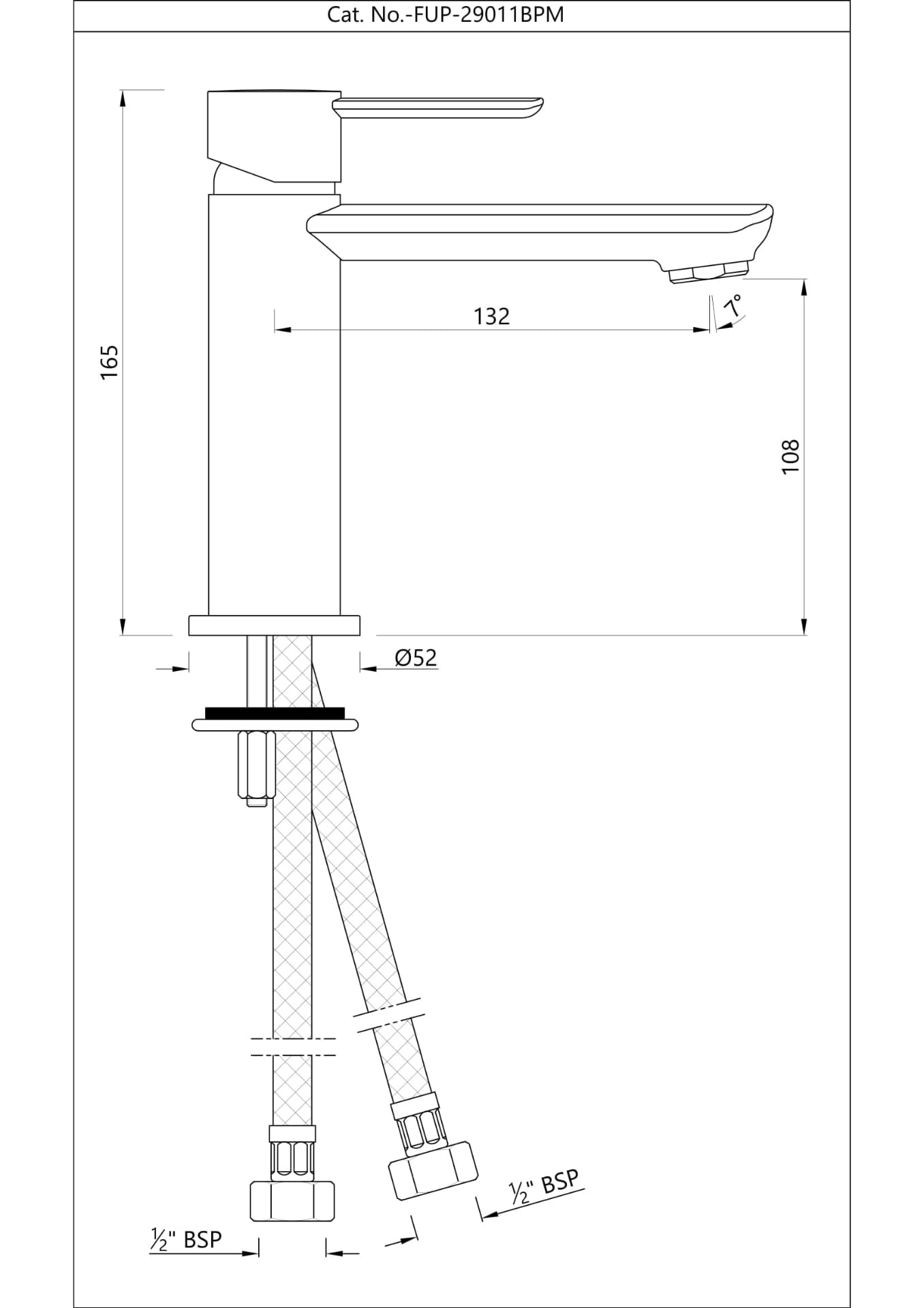 Jaquar Single Lever Basin Mixer Fusion Prime series FUP-CHR-29011BPM Chrome - image 2