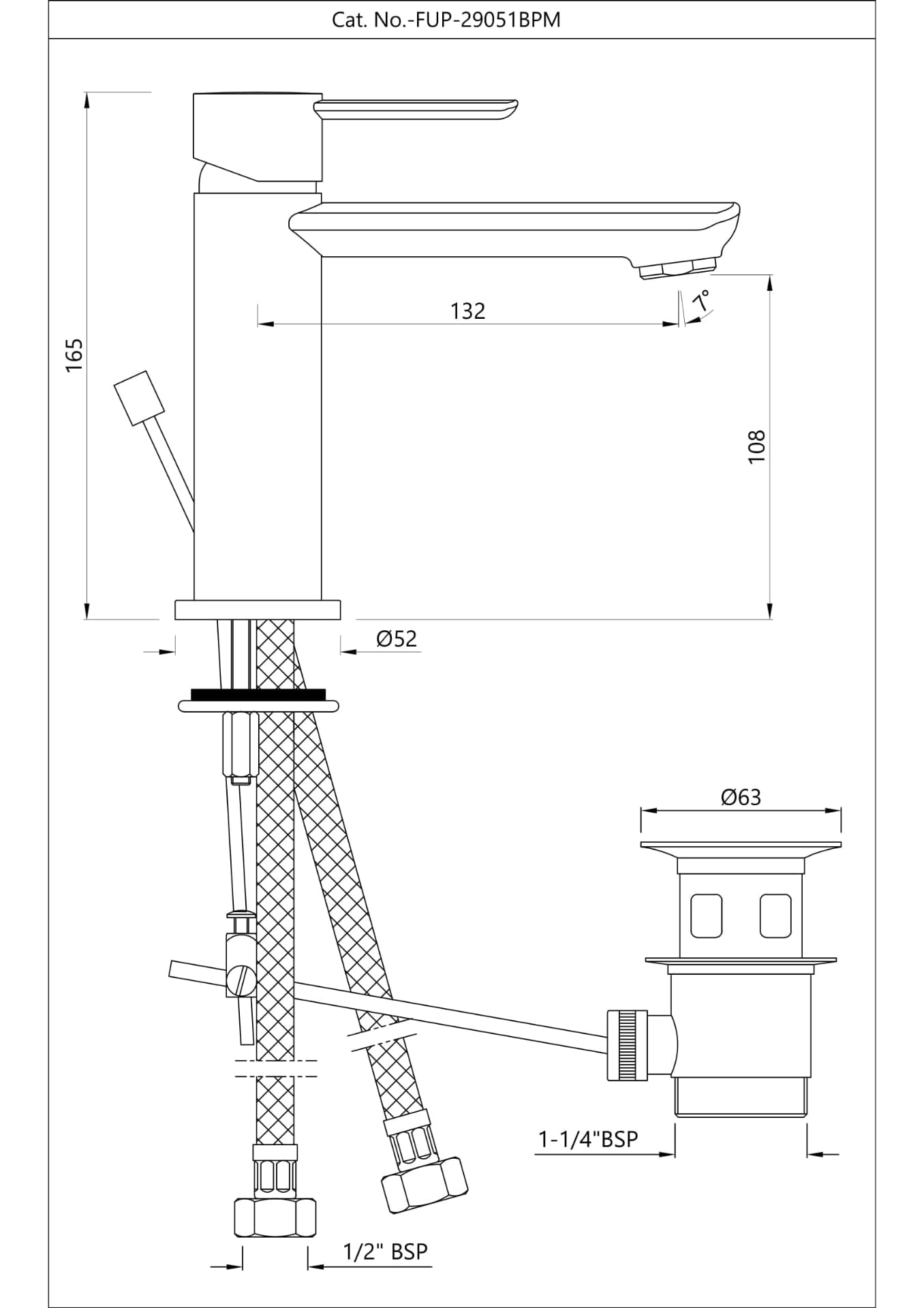 Jaquar Single Lever Basin Mixer with Popup Waste Fusion Prime series FUP-GBP-29051BPM Gold Bright PVD - image 2