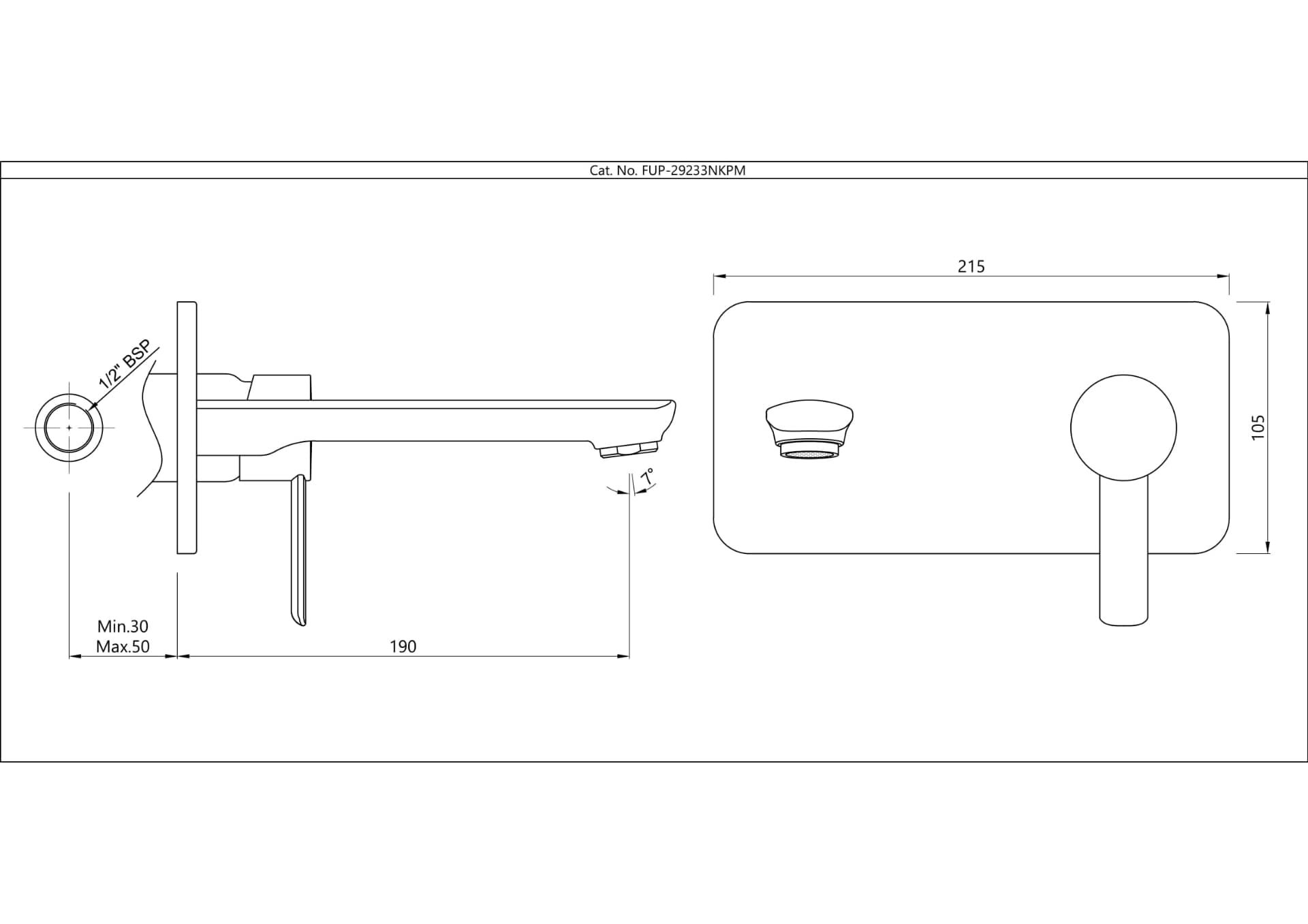 Jaquar Exposed Part Kit of Single Lever Basin Mixer Fusion Prime series FUP-BCH-29233NKPM Black Chrome - image 2