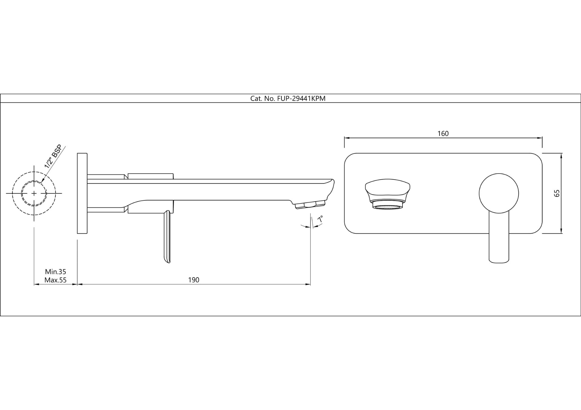 Jaquar Exposed Part Kit of Single Concealed Stop Cock Fusion Prime series FUP-BCH-29441KPM Black Chrome - image 2