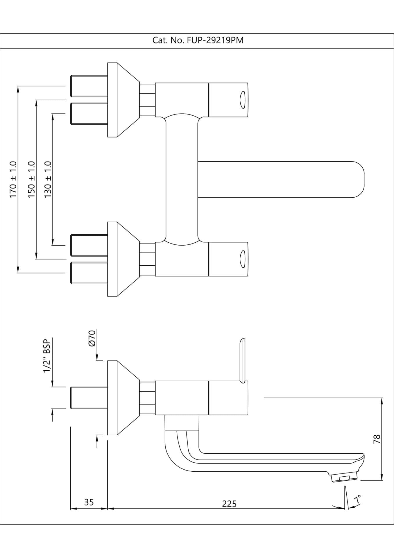 Jaquar Wall Mixer Non-Telephonic Shower Arrangement Fusion Prime series FUP-BCH-29219PM Black Chrome - image 2