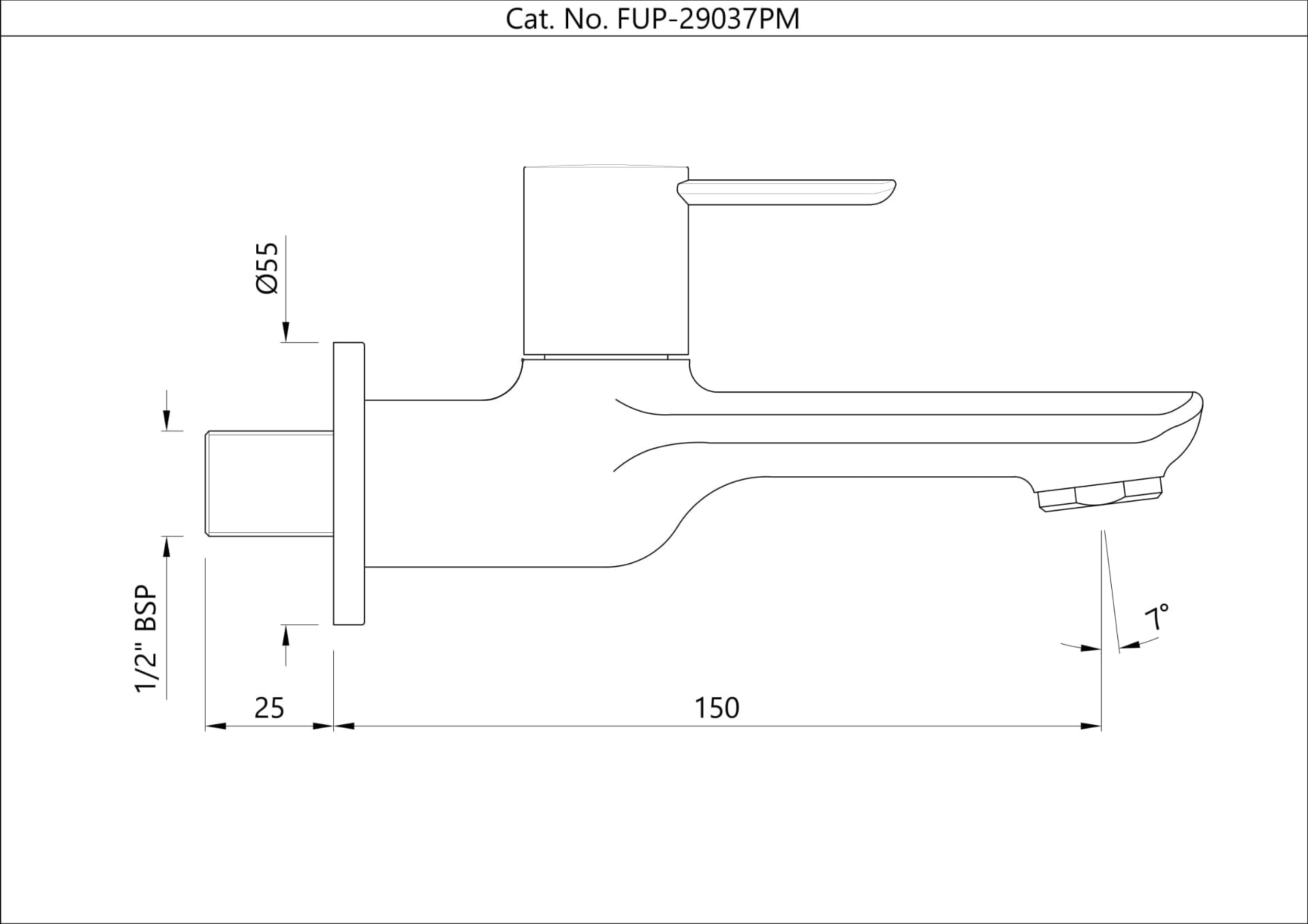 Jaquar Bib Cock Fusion Prime series FUP-CHR-29037PM Chrome - image 2