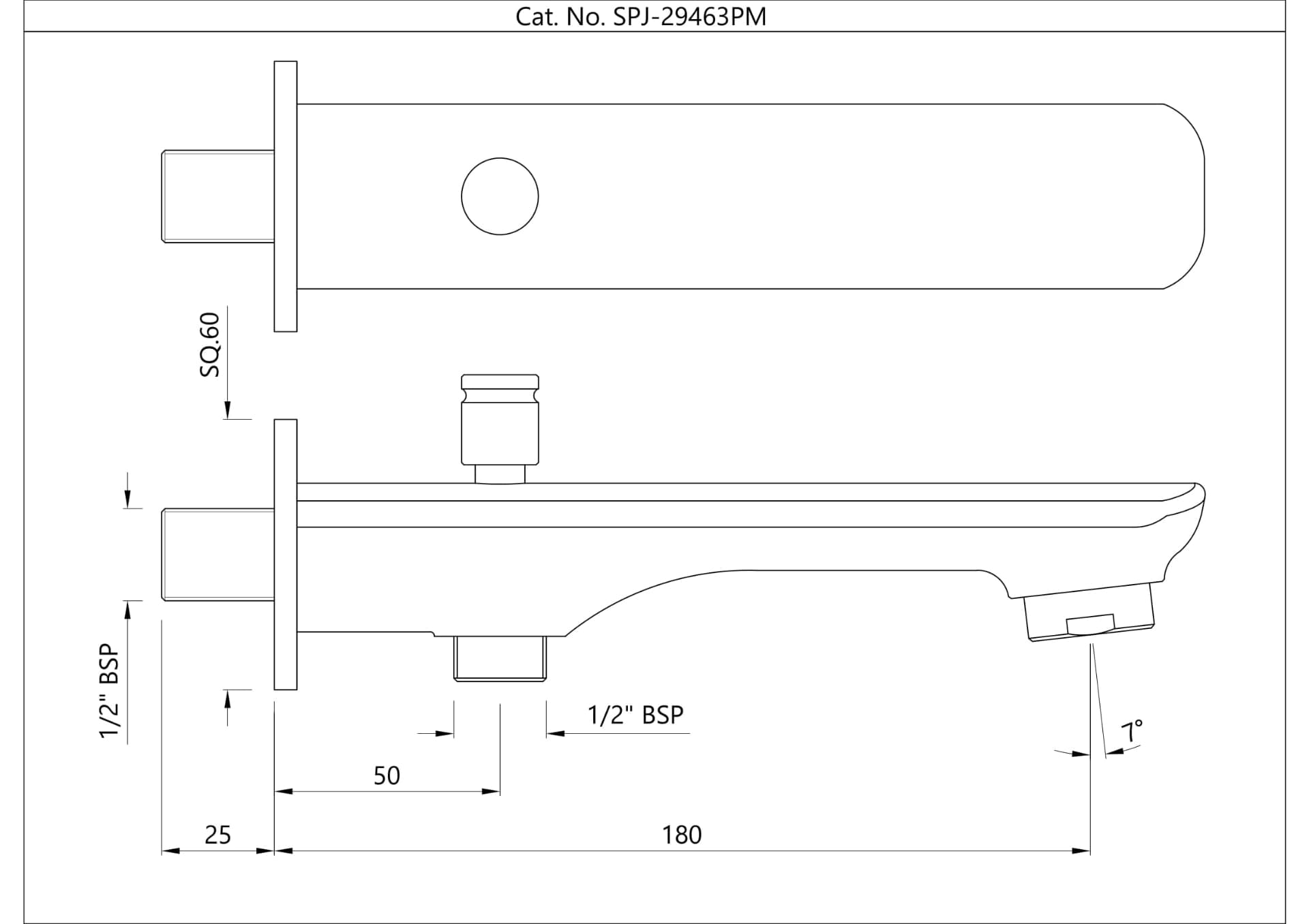 Jaquar Bathtub Spout Fusion Prime series SPJ-BGP-29463PM Standard - image 2
