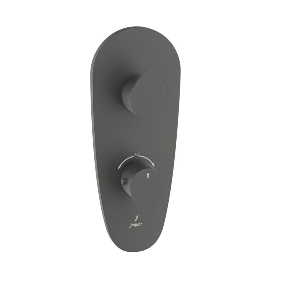 Jaquar 1 way thermostatic diverter Vignette Prime normal flow VGP-GRF-81661NK Graphite